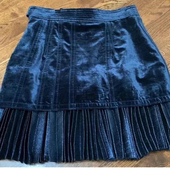 🎲PHILLIP LIM velvet & metallic mini skirt - Picture 6 of 14